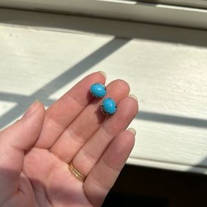 Stone turquoise studs